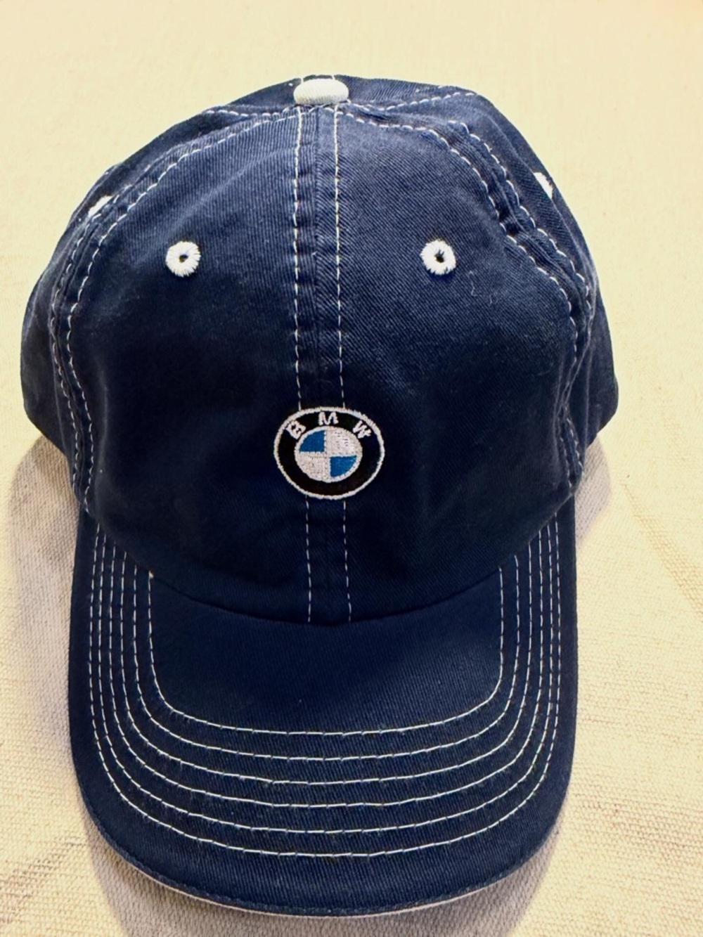 BMW USA Olympic Proud Partner Navy Blue & White Adjustable Hat NWOT